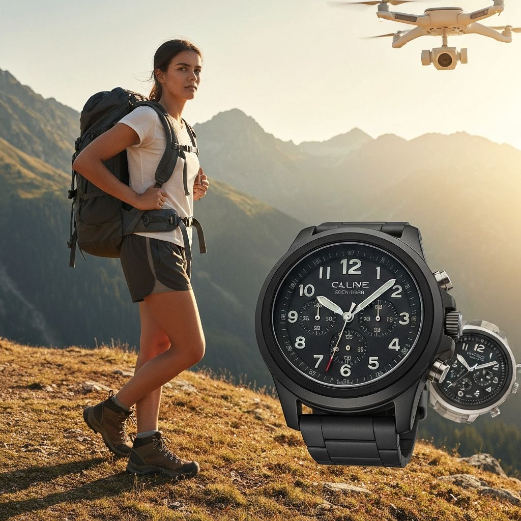 Reloj elegante en uso